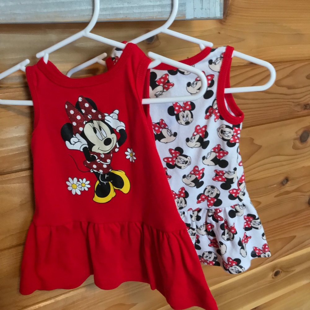 2 piece Minnie Mouse baby girl dresses.